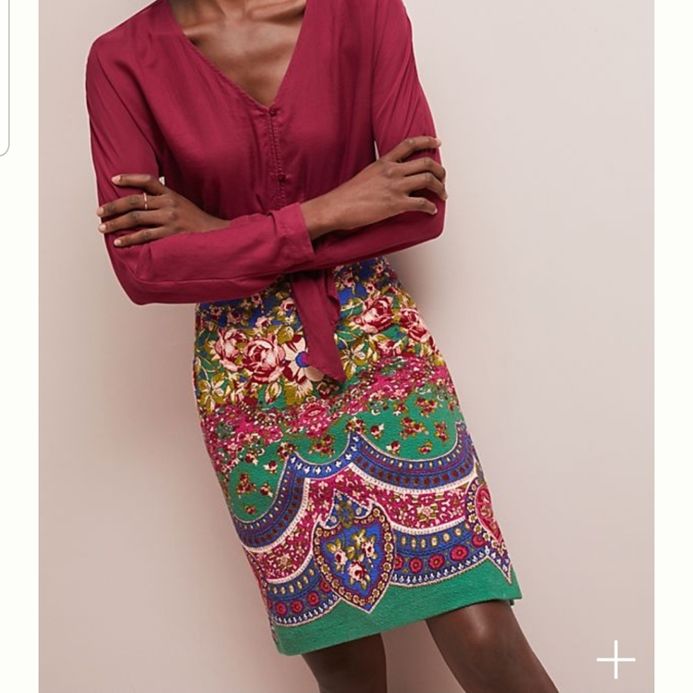 NWOT Anthropologie Maeve Sheffield Skirt 4P